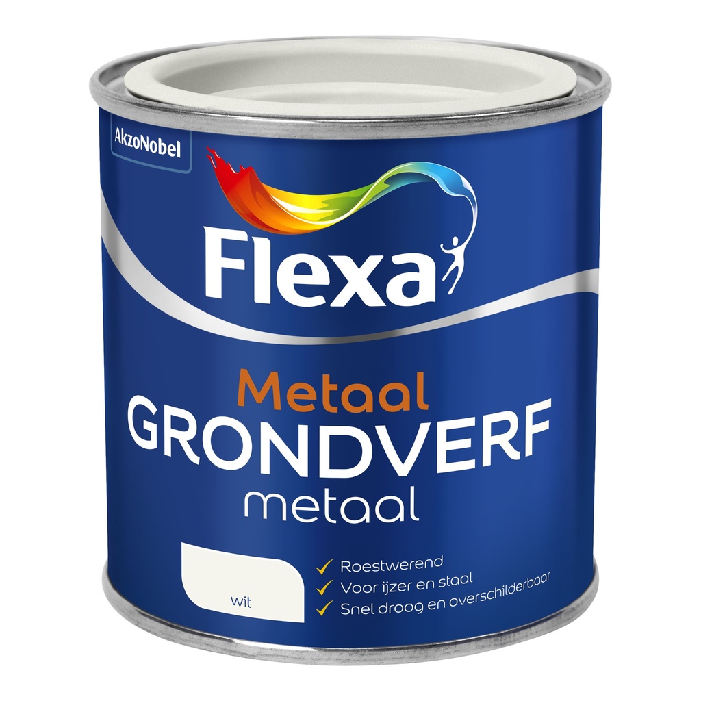 Flexa Grondverf Metaal Wit 250Ml