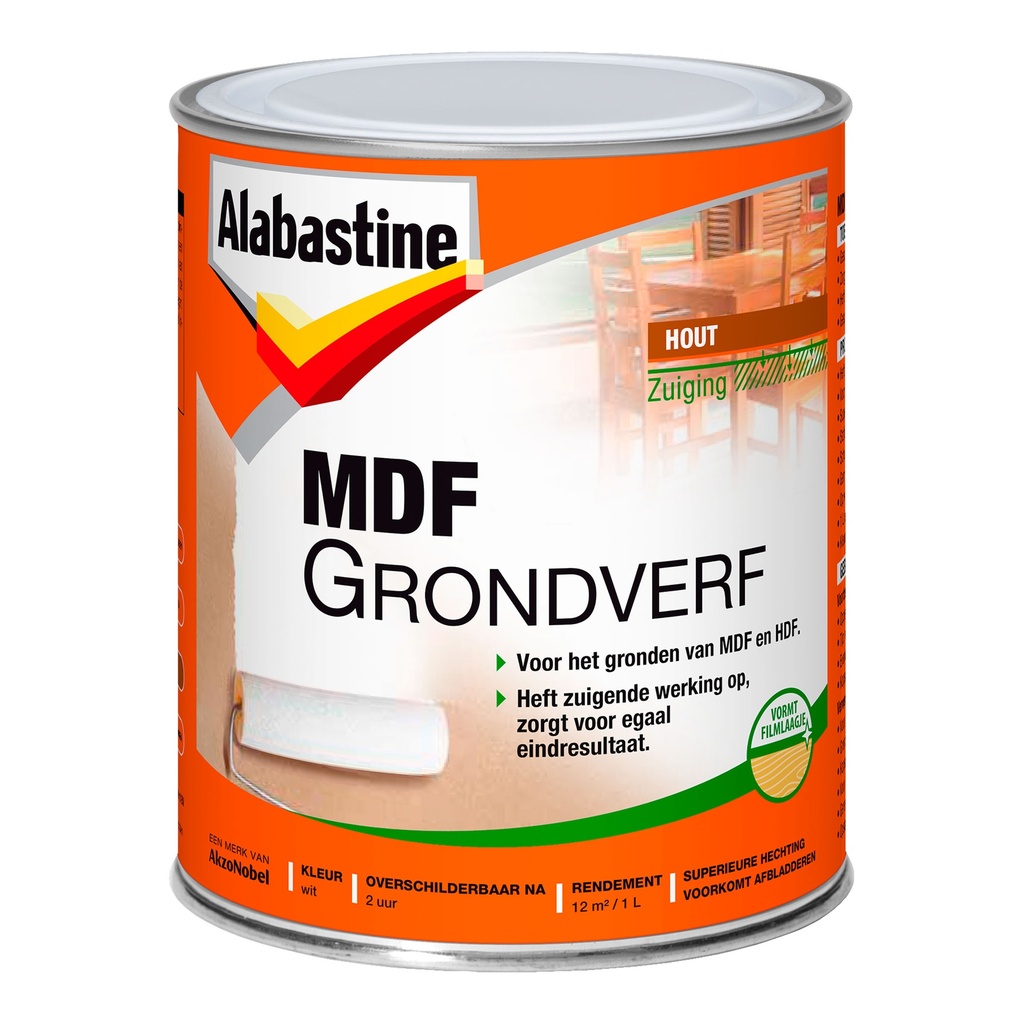 Alabastine Mdf Grondverf Wit 1L