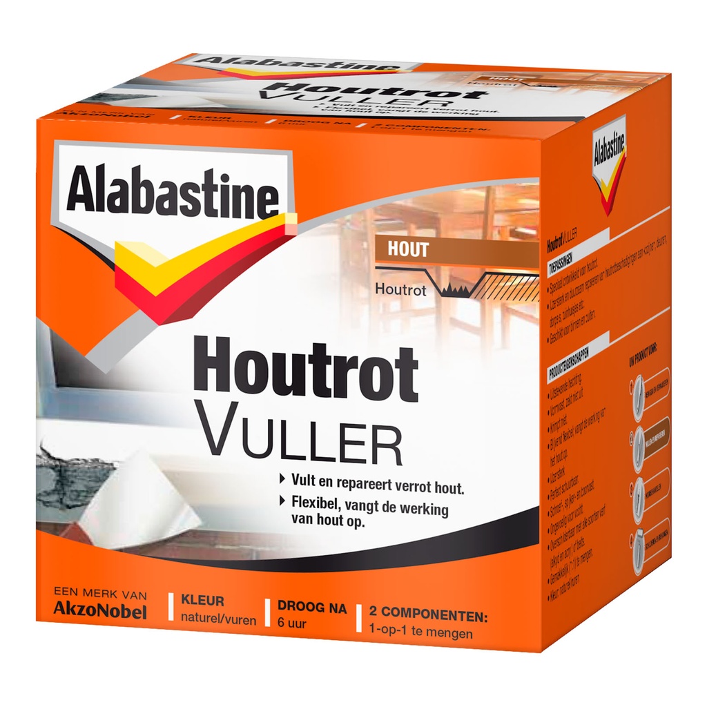 Alabastine Houtrotvuller 500Gr