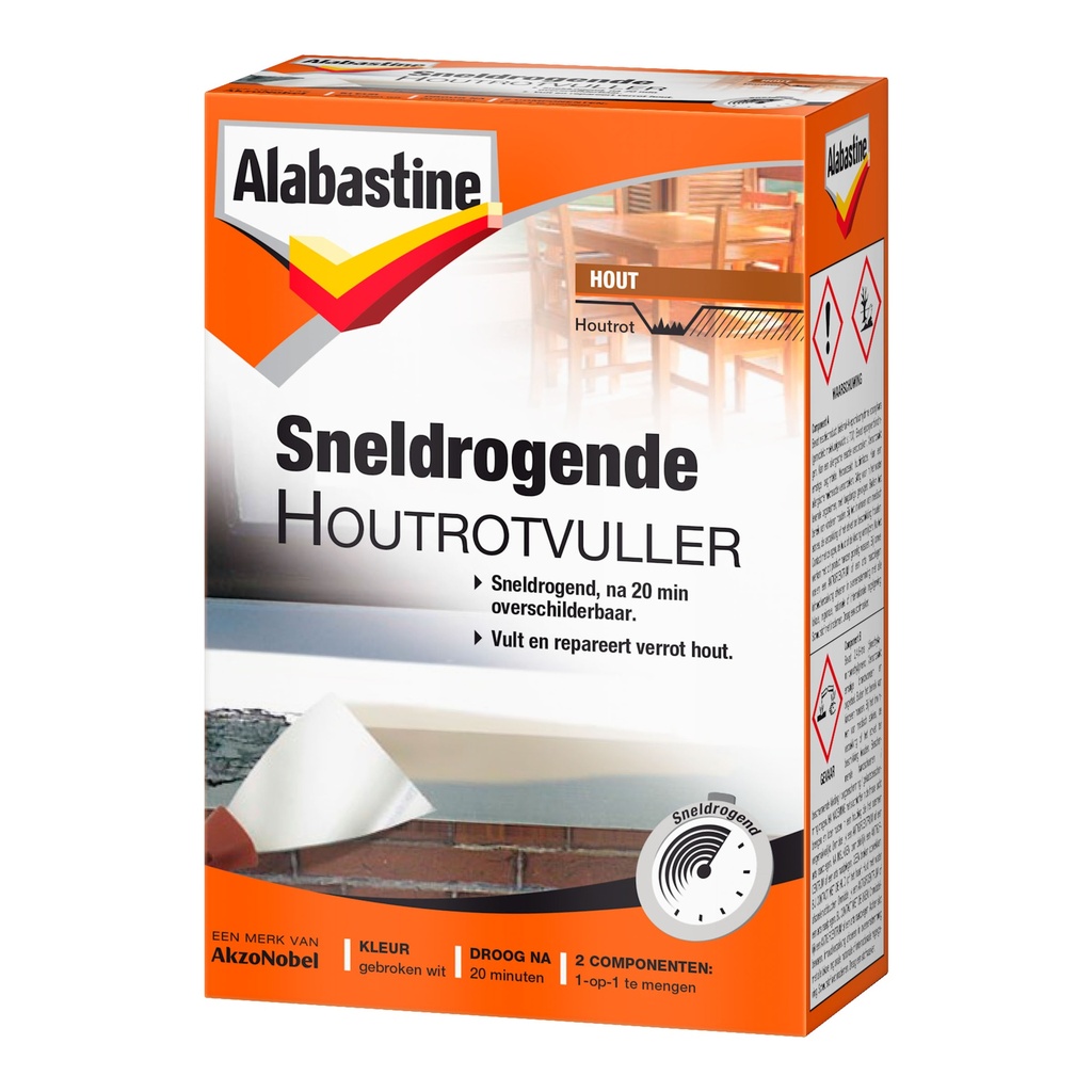 Alabastine Sneldr. Houtrotvuller (2K) 465Gr