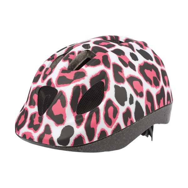 Polisport Kinder Helm Pinky Cheetah 46/53cm wit/roze