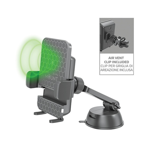 Celly Magnetische telefoonhouder Mount + Draadloze Lader