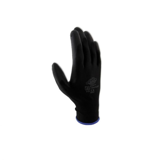 Handschoen Pu-Soft Zwart Mt M