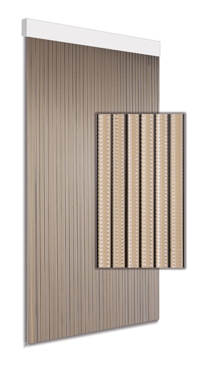 Luxe lamellen transparant/zwart 90x210